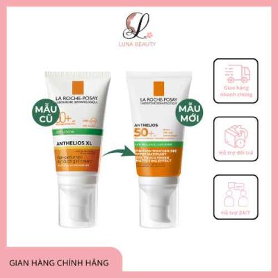 Kem chống nắng nâng tone cho da dầu giảm bóng nhờn La Roche-Posay Anthelios 50+ bảo vệ da trước tác hại của tia UVA/UVB