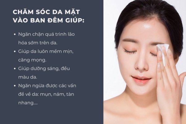 các bước chăm sóc da ban đêm